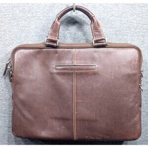 BOCONI Laptop Carrying Case - Brown, Leather, Briefcase/Bag, Padded